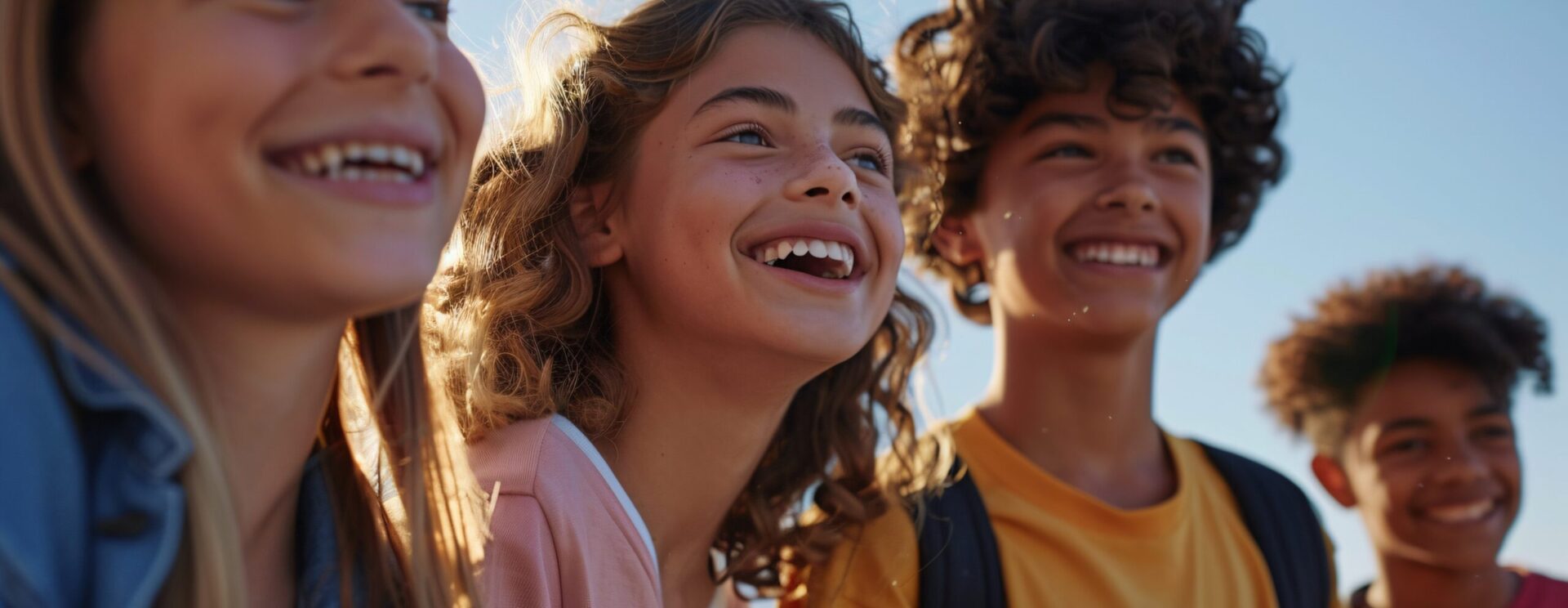 4 adolescents souriants