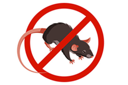 dessin d'un panneau barré représentant un dessin de rat - Agrandir l'image, fenêtre modale