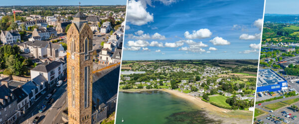 3 vues aériennes de Guipavas