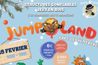 Jumpoland (structures gonflables) proposé par l'APE de l'école Jacques Prévert le 15 février de 10h à 19h à la halle du moulin neuf à Guipavas