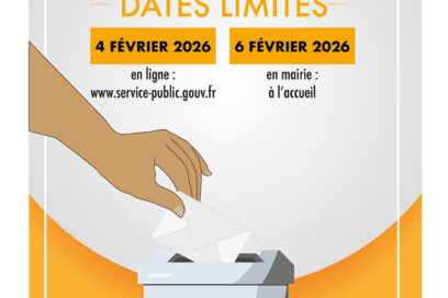 Pour voter, je m'inscris sur les listes électorales. Dates limites : 4 février 2026 en ligne www.service-public.gouv.fr / 6 février 2026 en mairie à l'accueil. Les élections municipale se dérouleront les 15 et 22 mars 2026. - Agrandir l'image, fenêtre modale