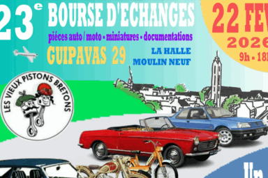 Bourse d'échanges de pièces auto, moto, etc. le 22 février 2026 à Guipavas - Moulin neuf de 9h à 18h